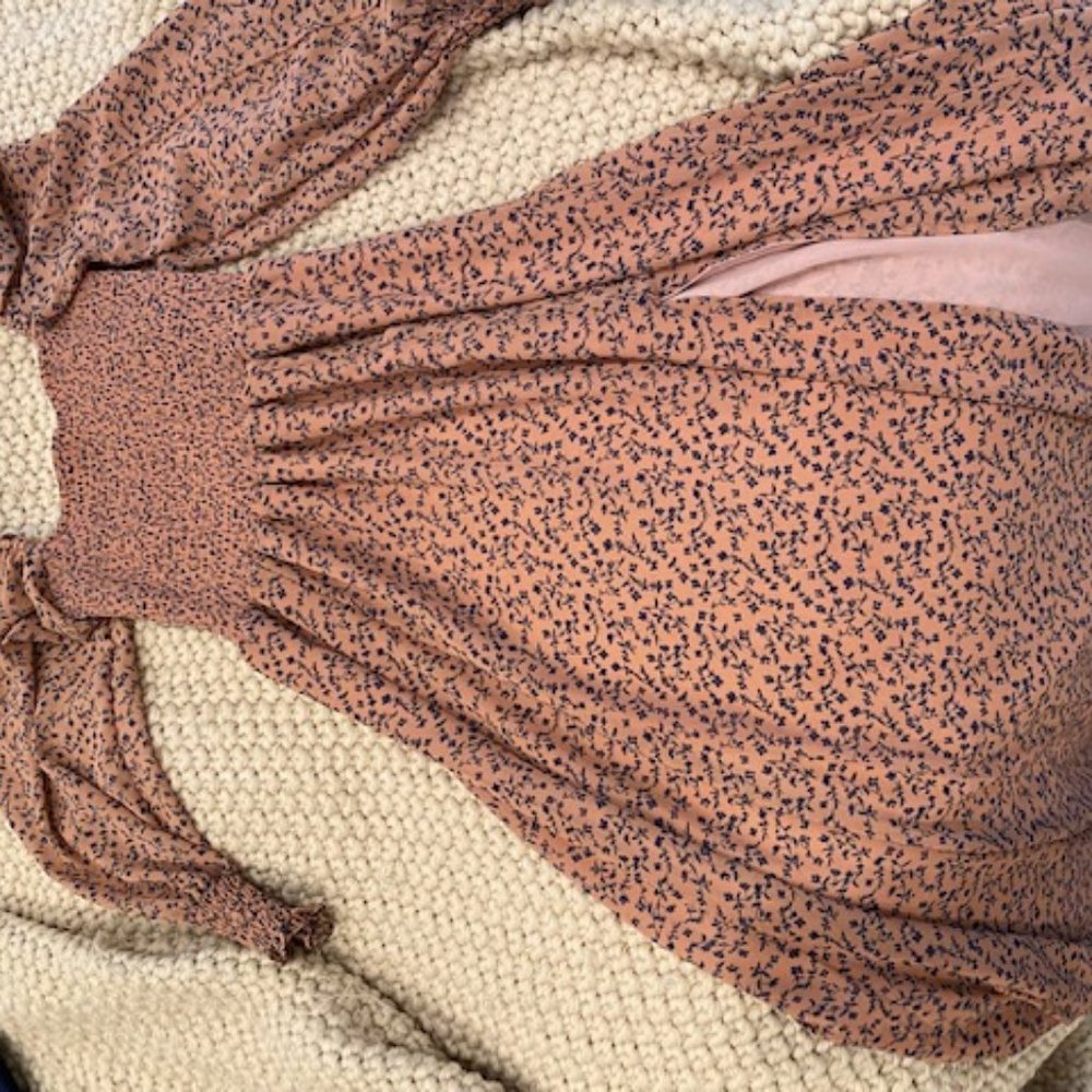 O.P.T. Floral Smocked Maxi Dress